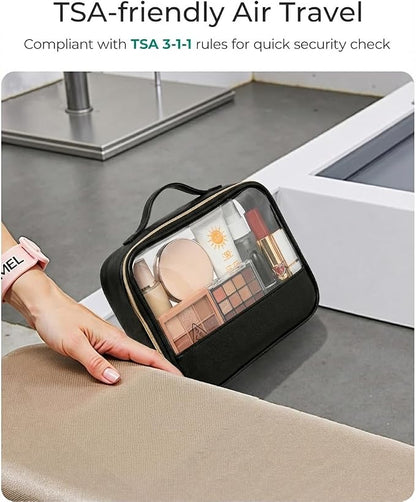 Clear Makeup Bags with Zipper, 3 Pack Clear Cosmetic Bag Set Makeup Organizer TSA Approved Travel Toiletry Bag for Carry-on & Checked Luggage Water Resistant Car Storage Organizer Women - Image 3