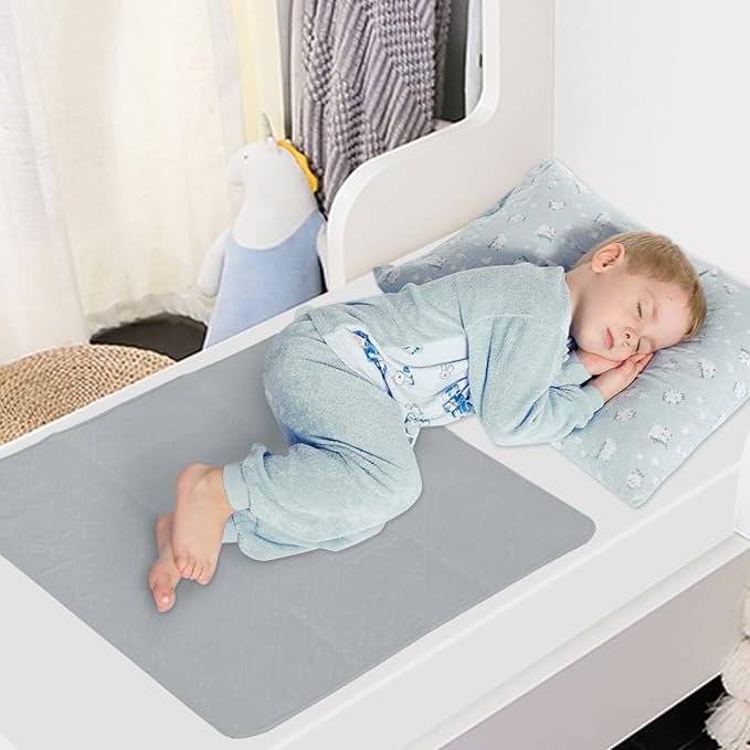 Bed Pads Washable Waterproof for Incontinence 2 Pack 34'' x 36'' | Washable and Reusable Pee Pads, Underpad Sheet Protector for Adults, Elderly, Kids, Toddler and Pets, Grey and Navy - Image 7