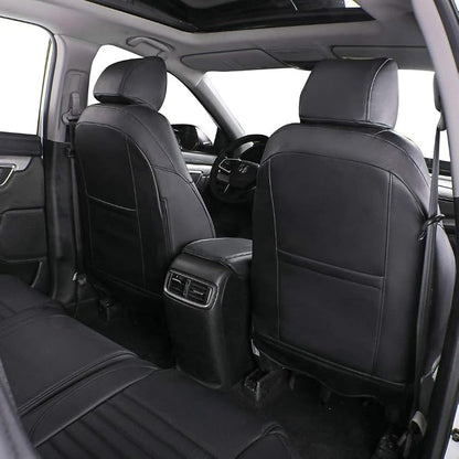 EKR Accord Seat Covers for Cars Honda Accord LX 2018 2019 2020 2021 2022(Rear Row W/Solid Backrest),Leather Seat Cover,Automotive Seat Covers,Car Seat Protectors,Leather(Black) - Image 3