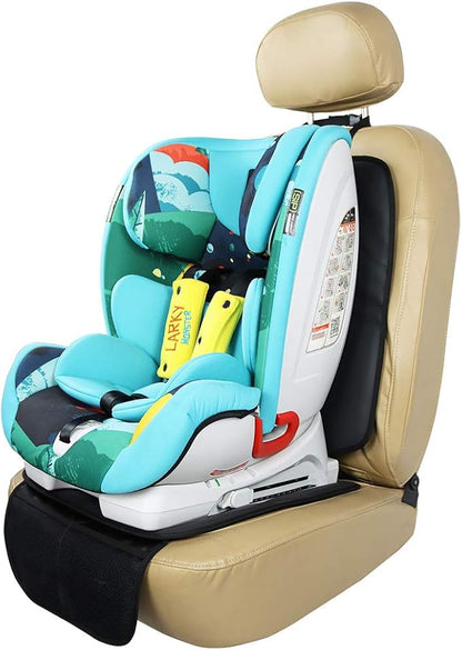 Viaviat Leather Car Seat Protector for Booster Durable Waterproof Protector Mat Large Auto Seat Cover with Storage Pocket for Child Toddler Safety Seat Baby Basket (Black) - Image 3