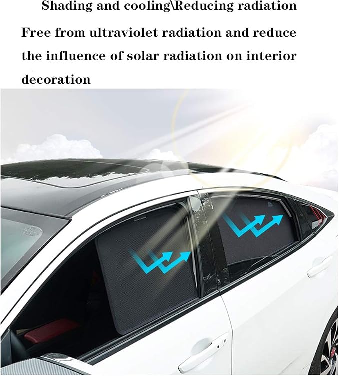 Bwen Magnetic Car Window Sunshade for Toyota Corolla 2014-2019,4pcs | Side Window Cover Shades for Corolla, Custom Fit Car Shades for Side Window for Privacy and Sun Protection for Family Pet - Image 5