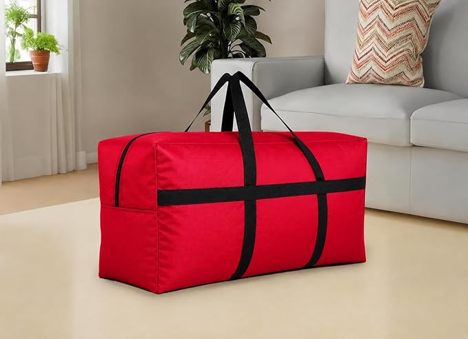 DoYiKe Extra Large Storage Duffle Bag, Duffel Bag for Travel Red 130L - Image 8