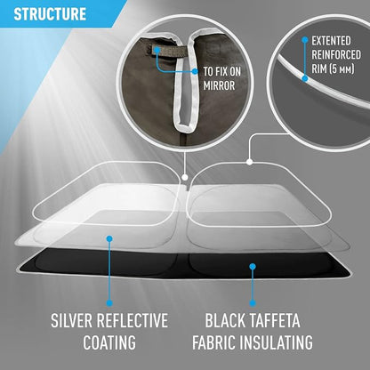 CLIM ART Windshield Sun Shade for Mazda CX-9 2016-2023, Custom-Fit Foldable Car Sunshade, Vehicle Sun Protector, Front Auto Windshield Cover, Car Accessories - WS4012 - Image 4