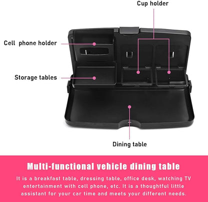 Foldable Car Food Tray Holder, Multi Functional Portable Backseat Tray Desk, Cars Computer Desk for Eating Food Drink and Writing Laptop Work, Car Accessories (13.8" L×8.3" W×8.3" H) - Image 3