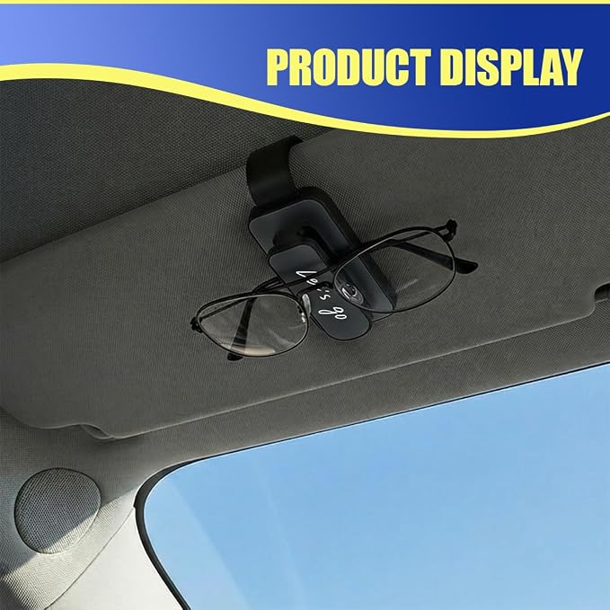 2PCS Sunglass Holder for Car Sun Visor, Metal Multi-Functional Automotive Eyeglass & Ticket Card Organizer Clip, Non-Slip Vehicle Interior Storage Accessories for SUV Truck (Gray) - Image 6