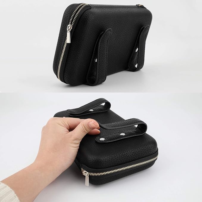 Car Tissue Holder, Sun Visor Napkin Holder, Car Visor Tissue Holder, Luxury PU Leather Backseat Tissue Case Holder (Black) - Image 7