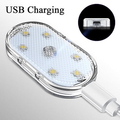 Auto Interior Lighting Car Rechargeable Wireless Led Ambient Lights | Mini Portable LED Reading Light, Touch Switch Magnetic Car Interior Floor Roof Drawers Armrest Box Lighting Decor 2Pcs/Pack - Image 3