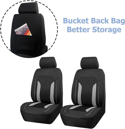 Bittwee Car Front Seat Covers, Breathable Automotive Front Seat Headrest Covers, Waterproof Comfortable Vehicle Seat Headrest Protection Accessories, Universal for RV, SUV, Truck - Image 3