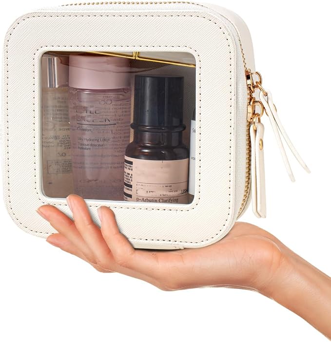 Travel Clear Makeup Bag Set, TSA Approved Cosmetic Bag Case with Zipper Portable Makeup Pouch Toiletry Bag Traveling Cosmetic Organizer Storage Bag Car Organizer Car Essentials - Image 7