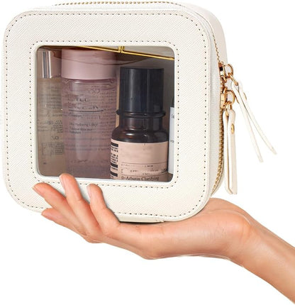 Travel Clear Makeup Bag Set, TSA Approved Cosmetic Bag Case with Zipper Portable Makeup Pouch Toiletry Bag Traveling Cosmetic Organizer Storage Bag Car Organizer Car Essentials - Image 7