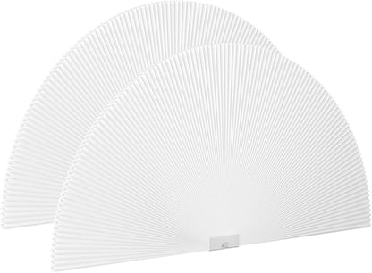 Myshade Arch Window Shades Half Circle Light Filtering Cellular Shades Cordless No Drill Blinds for Windows Half Moon Honeycomb Fabric No Tools Shades Easy Install (2PCS White 72" W X 36" H) by MYSHADE