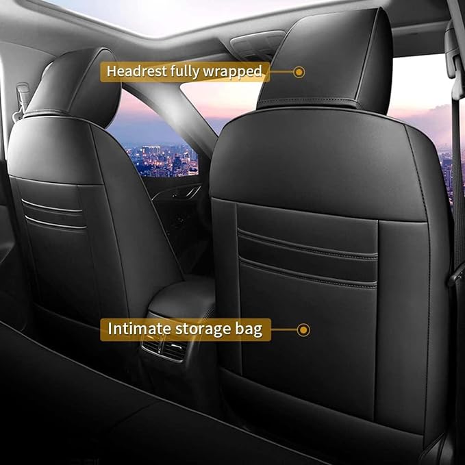TTX LIGHTING Custom Fit Seat Covers for Mazda CX30 2020-2026 Full Set Black | Customized CX-30 Seat Covers, Premium Faux Leather, Full Coverage, Airbag compatible, Interior Upgrade, Pet-friendly - Image 3