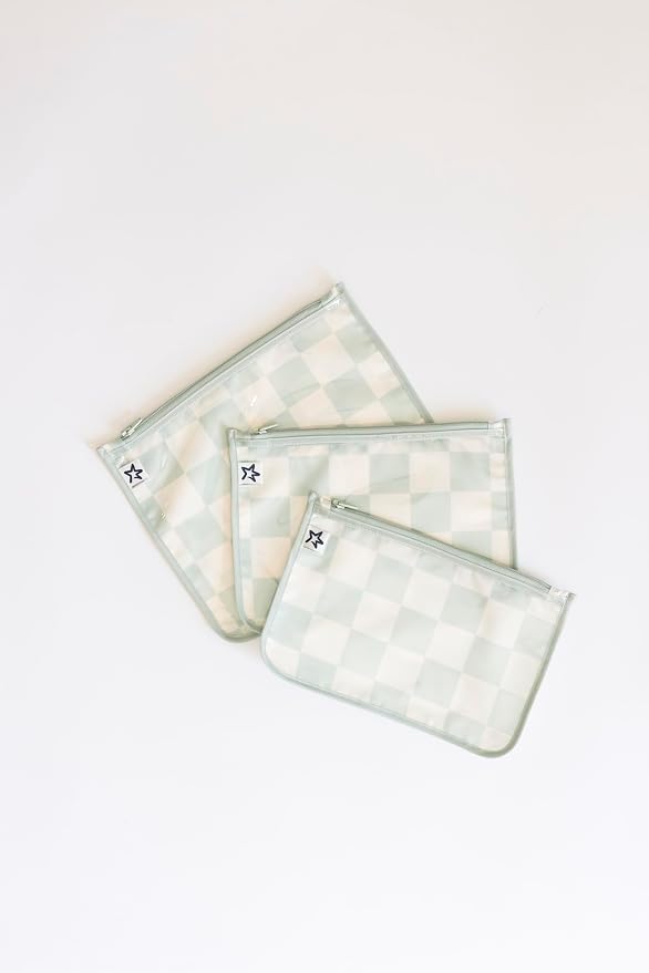 Tiny Twinkle Diaper Bag Organizing Pouches|3 Pack Mess-Proof Clear Front Travel Organizer Bags&TSA Approved Toiletry Bag Set for Baby and Mom Essentials - Image 6