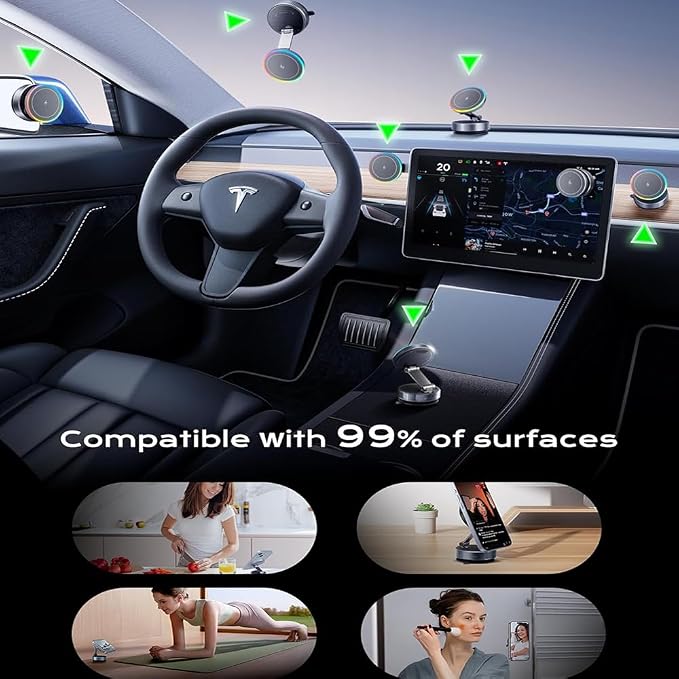 for MagSafe Car Mount Charger,15W Wireless Charge,Phone Holder for Your Car | [120+LBS Strong Suction & 3000gf Magnetic] 360° Adjustable Car Phone Holder for iPhone 17 16 15 14 13 12 Pro Max Air Plus - Image 7