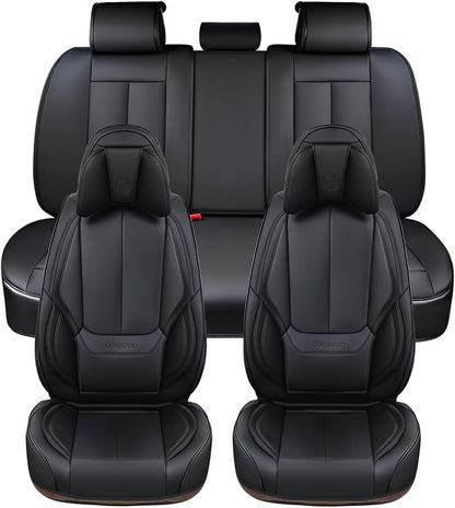 Coverado Car Seat Covers, Seat Covers for Cars, Waterproof Leather Auto Seat Protectors, Leather Car Seat Cushion, Car Interiors Accessories Universal Fit for Most Cars - Image 6