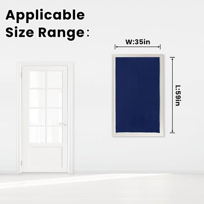 Self Adhesive Portable Blackout Curtains for Bedroom Easy to Install Window Thermal Lnsulated Kitchen Room Darkening Small Window Curtains, 35" W X 59" L, Navy Blue, 1 Panel - Image 7