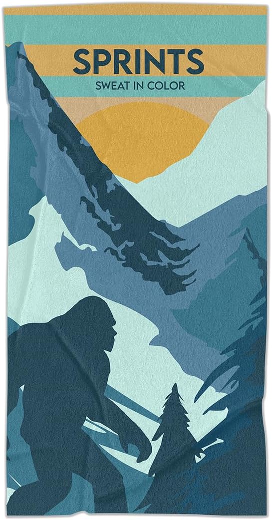 Sprints Athletic Running Towel, Full-Sized, Car Seat Cover - Moisture Wicking (Sasquatch) - Image 5