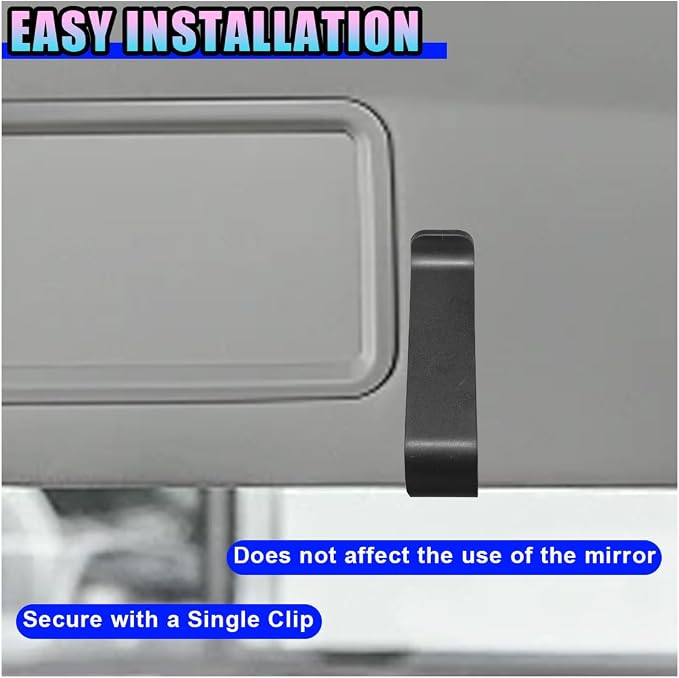2PCS Cute Bow Glasses Holders for Car Sun Visor, Automotive Leather Sunglasses & Ticket Card Organizing Clip, Universal Vehicle Interior Eyeglasses Mount for Cars, Trucks, SUVs (Red) - Image 6