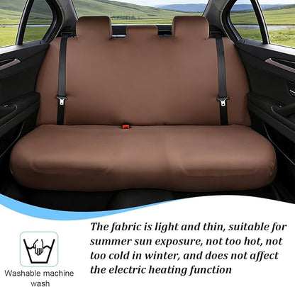 Car Back Seat Cover, Scratchproof Rear Bench Protector, Coffee | Elastic fabric surface, smooth comfortable touch, washable design, fits most cars SUVs and trucks, automotive accessories - Image 2