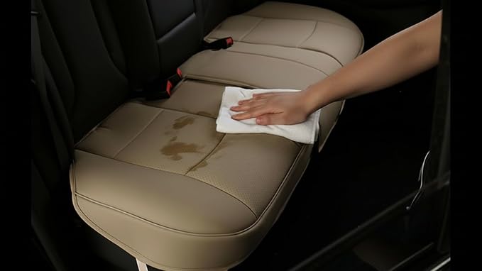 EDEALYN® 1 Pack Scalable (124-140cm) Back Seat Cover Car Seat Cover Seat Protector Rear Seat Bottom Cover Fits 90% of car - for Seat Bottom Only (Tan - Rear seat) - Image 6