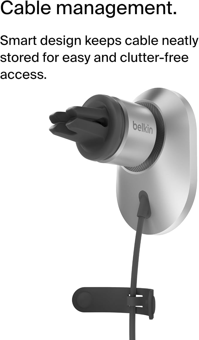 Belkin 15W MagSafe-Compatible Wireless Car Charger, Vent Mount | iPhone 17/16/15/14/13, Pixel 10 compatible, fast charging, secure vent mount, hands-free driving - Image 7
