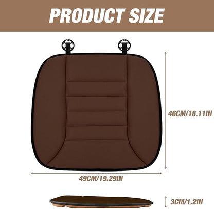 MYFAMIREA Car Seat Cushion Pad 1.2" Thick Comfort Protector for Car Driver Seat Office Chair Home Use Memory Foam Cushion with Non Slip Bottom, 20'' x 18.5'', Coffee - Image 7
