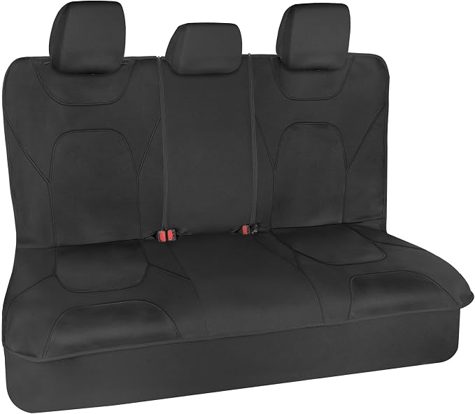 Motor Trend Waterproof Car Seat Covers Full Set – Black Seat Covers for Car Front & 60/40 Split Back Bench - Carseat Cover for Trucks, SUV, Vans - Universal Fit for Most Regular Size Vehicles - Image 5