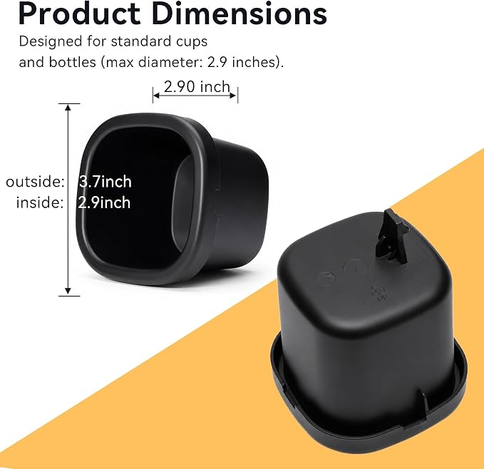 2-Pack Replacement Cup Holder Set for Graco Extend2Fit 2-in-1 Car Seat, Injection-Molded Car Seat Replacement Parts - Image 2