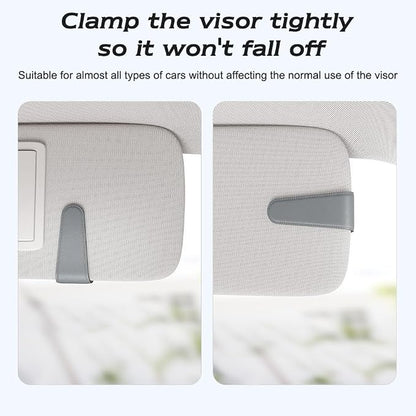 Sotfamily Magnetic Sunglass Holder for Car Visor, 2 Packs, Faux Leather | Strong Magnetism, for Most Car Visors, No Marks on Visor, Gift-Ready Packaging, Sunglass Organizer, Car Accessories for Men - Image 9