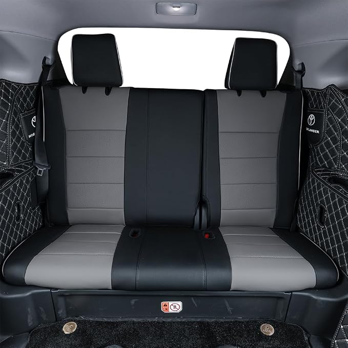 EKR Car Seat Covers for Toyota Camry 2018-2024 (Gas),Full Set | Custom Fit for Toyota Camry L/LE/SE 2018-2024 & SE Nightshade 2020-2024,Factory-Style Upgrade-Faux Leather(Black/Gray) - Image 7