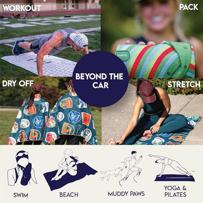 Sprints Athletic Running Towel, Full-Sized, Car Seat Cover - Moisture Wicking (Sasquatch) - Image 3