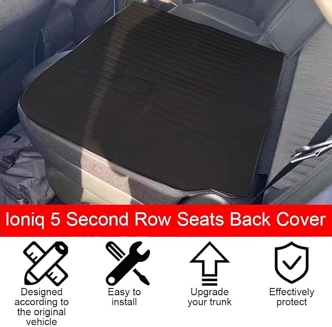 BestEvMod for Ioniq5 Cargo Liner Second Row Seats Back Cover Mat All Weather Rear Seat Protector Pet Mat XPE Material Compatible with Hyundai Ioniq 5 2026 2025 2024 2023 2022 Accessories - Image 3