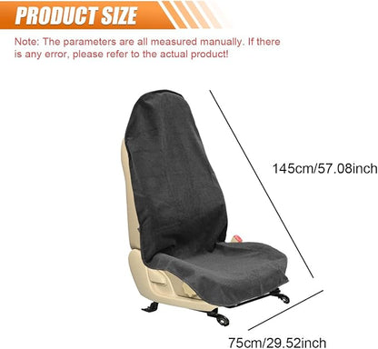 ZIMISI Waterproof Car Seat Cover Towel, Non-Slip Car Seat Protector for Gym Workouts, Running, Swimming, Beach & Hiking, Universal Sweat Towel Cloth for Cars, SUVs, Trucks (Black) - Image 2