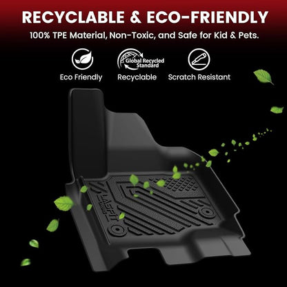 LASFIT Floor Mats for Ford Expedition Max 2025 2026 2027 Fit 8 Seats | Car Liners All Weather TPE Custom Fit for SUV, 1st& 2nd& 3rd, (Only Fit 3rd Row 40/20/40 Split Bench seat) 4pcs - Image 7