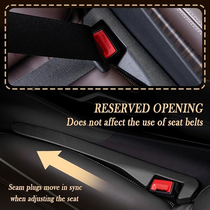 Car Seat Gap Filler 2 Pack - One Second Embedded Car Seat Crack Gap Filler for Holding Water Cup/Phone/Key - Car Inserts Between Seats - Image 4