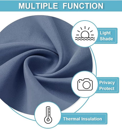 RYB HOME Blackout Door Curtain for Patio Front Tricia French Door Window | Thermal Insulated, Self Adhesive, Privacy, For Patio Kitchen Front Entry Front Back Door Glass Window, W30 x L69, 1 Panel - Image 7