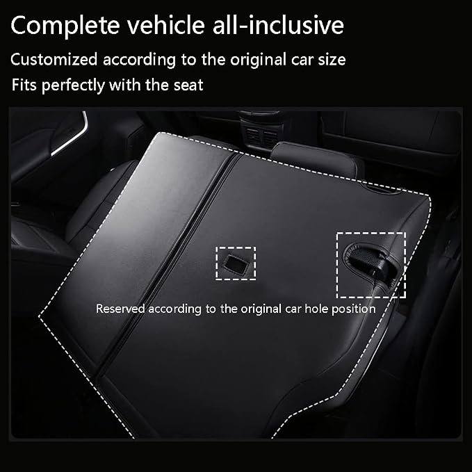 CocheFamilia Custom Fit Corolla Car Seat Covers for Select Toyota Corolla 2020-2025 SE,Nightshade & 2020-2022 SE Apex & 2023-2025 XSE & 2025 FX - Full Set,Leather (Black) - Image 4