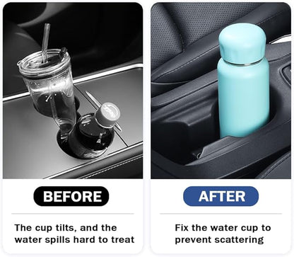 2026 Latest Car Cup Holder Insert/Holder Position Limiter - Anti Shake Silicone Car Coasters Bottle Stabilizers with Self-Adhesive - Car Must Haves Cup Holder Inserts for Car Truck SUV (3PCS) - Image 5