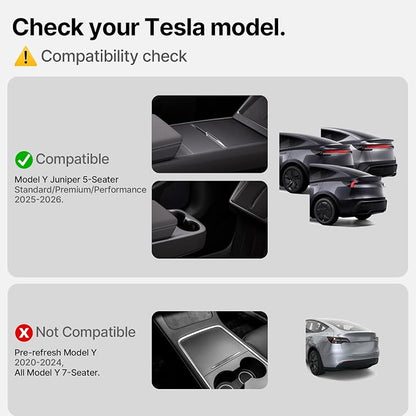 4 Pcs Floor Mats for Tesla Model Y Juniper Accessories 2025 2026 (Standard/Premium/Performance) 5-Seater, All Weather Custom Fit TPE Trunk Mats Cargo Liner Anti-Slip - Image 2