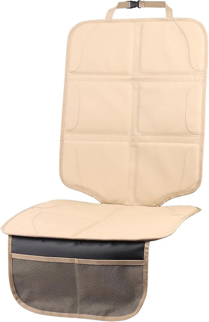 Car Seat Protector, Extra Thick Car Seat Covers Non-Slip Waterproof Mat Pad Leaving No Imprints Marks for Child Baby Pet Truck SUV Automobile (Beige-A) by pefirst