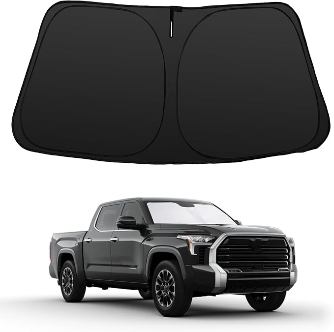 Windshield Sun Shade for 2022 2023 2024 2022-2026 Tundra for Toyota | Foldable, Full covered for windshield, Block UV Rays, Heat Reduction, Easy to install, Keeps Car Cooler by YYCKE