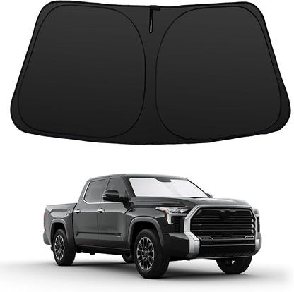 Windshield Sun Shade for 2022 2023 2024 2022-2026 Tundra for Toyota | Foldable, Full covered for windshield, Block UV Rays, Heat Reduction, Easy to install, Keeps Car Cooler by YYCKE
