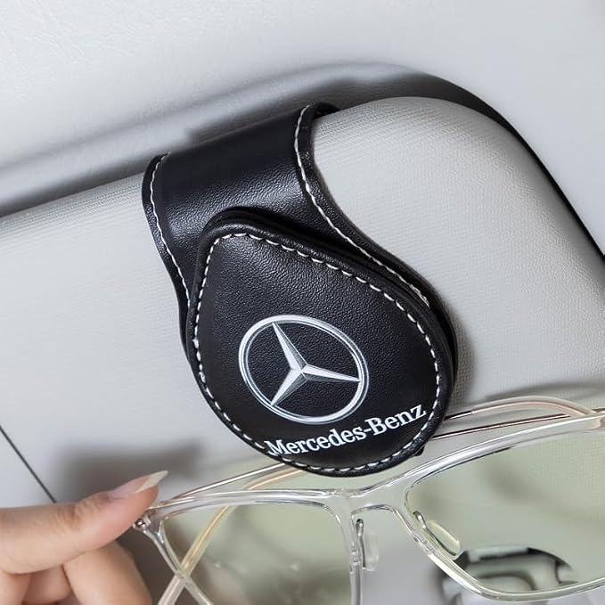 Car Sunglasses Holder for Mercedes Benz CESM CLK GLK GL AB AMG GLS GLE AMG Series, Glasses Holder for Cars,Car Visor Sunglasses Clip,Clip-on Car Glasses Holder Black by HOIDKETWearableBlanket