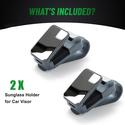 Dsycar Sunglasses Holder for Car, 2 Pack Car Sun Visor Sunglasses Clip | One-Handed-Operation Easy Access Storage for Driving,Universal Fits Anti-Scratch Car Sun Visor Accessories - Image 8