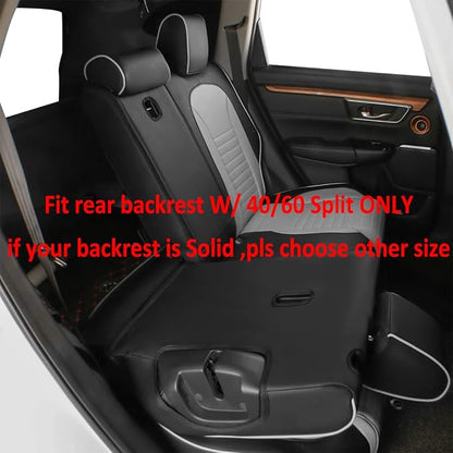 EKR Civic Seat Covers Custom Fit for Honda Civic (Sedan) 2016-2021 EX/EX-L/EX-T/Touring(Rear Split W/Armrest),Waterproof Leather Car Seat Cover Full Set,Faux Leather(Black) - Image 2