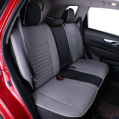 EKR Car Rogue Seat Covers 2017-2019(Sport & Hybrid),Leatherette Full Set | Custom Fit for Nissan Rogue Sport & Hybrid S/SV/SL 2017 2018 2019,Faux Leather(Black/Gray) - Image 4