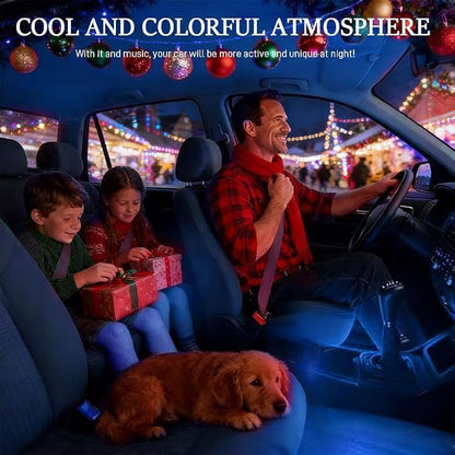 Car LED Strip Light, Interior Car Lights, 12V 24 LED Auto Atmosphere Lamps with Cigarette Lighter, Auto Lamp Ambient Night Light Strip Lighting Kit for Vehicles (Cigarette Lighter/Ice Blue) - Image 5