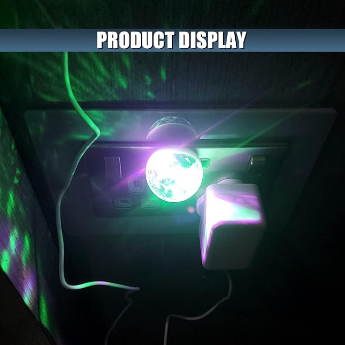 USB LED Car Interior Atmosphere Lamp – Portable Plug-in Mini RGB Ambient Light, Sound Activated LED Decorative Night Light for Vehicle, Laptop, Home Office & Party (White) - Image 6
