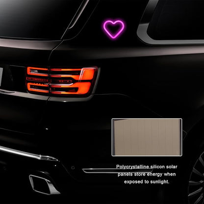 Car LED Ambient Light, Rechargeable Heart Shaped Lamp Triangle Car Window Ambient Light with Suction Cups, Cute Love Heart Atmosphere Lamp Interior Decor for Most Vehicles (Pink) - Image 3