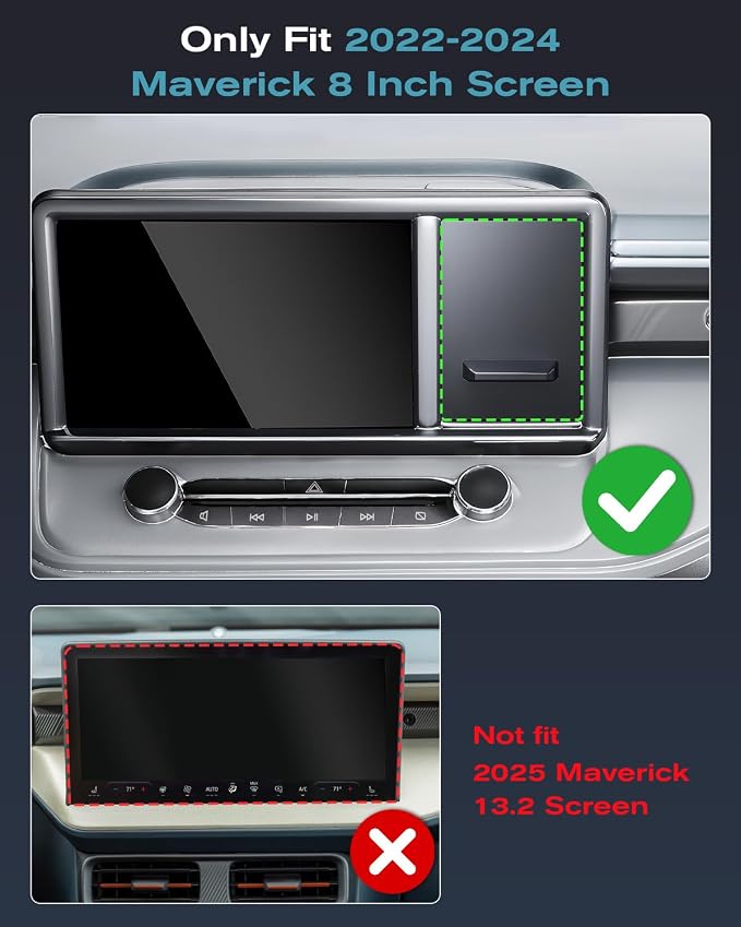 CDEFG UPGRADED for Ford Maverick 2022-2024 Center Console Screen Storage Drawer w/Magnet Design Slides Smoothly - Maverick 8" Screen Cubby Storage Box - for 2022-2024 Maverick Accessories - Image 2
